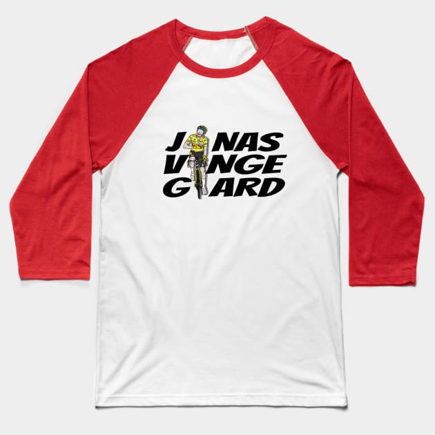 Jonas Vindegaard Champion Tour de France - Text Baseball T-Shirt by p3p3ncil